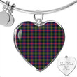 1sttheworld Jewelry - Logan Modern Tartan Heart Bangle A7 | 1sttheworld