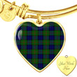 1sttheworld Jewelry - Dundas Modern Tartan Heart Bangle A7 | 1sttheworld