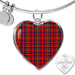 1sttheworld Jewelry - Gow Modern Tartan Heart Bangle A7 | 1sttheworld