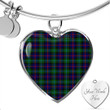 1sttheworld Jewelry - Campbell Of Cawdor Modern Tartan Heart Bangle A7 | 1sttheworld