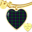 1sttheworld Jewelry - Campbell Of Cawdor Modern Tartan Heart Bangle A7 | 1sttheworld