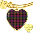 1sttheworld Jewelry - Macdonald Modern Tartan Heart Bangle A7 | 1sttheworld