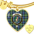 1sttheworld Jewelry - Watson Ancient Clan Tartan Crest Heart Bangle A7 | 1sttheworld
