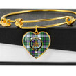 1sttheworld Jewelry - MacKenzie Dress Modern Clan Tartan Crest Heart Bangle A7 | 1sttheworld
