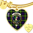 1sttheworld Jewelry - Watson Modern Clan Tartan Crest Heart Bangle A7 | 1sttheworld