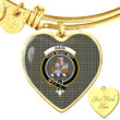 1sttheworld Jewelry - Haig Check Clan Tartan Crest Heart Bangle A7 | 1sttheworld