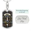 1sttheworld Jewelry - MacKay Weathered Clan Tartan Crest Dog Tag with Swivel Keychain A7 | 1sttheworld