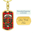 1sttheworld Jewelry - Spens Modern Clan Tartan Crest Dog Tag with Swivel Keychain A7 | 1sttheworld