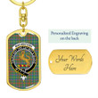 1sttheworld Jewelry - MacKintosh Hunting Ancient Clan Tartan Crest Dog Tag with Swivel Keychain A7 | 1sttheworld