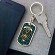1sttheworld Jewelry - Gordon Modern Clan Tartan Crest Dog Tag with Swivel Keychain A7 | 1sttheworld