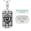 1sttheworld Jewelry - Hannay Modern Clan Tartan Crest Dog Tag with Swivel Keychain A7 | 1sttheworld