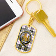 1sttheworld Jewelry - MacPherson Dress Modern Clan Tartan Crest Dog Tag with Swivel Keychain A7 | 1sttheworld