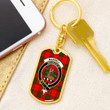 1sttheworld Jewelry - Maxwell Modern Clan Tartan Crest Dog Tag with Swivel Keychain A7 | 1sttheworld