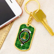1sttheworld Jewelry - Galloway District Clan Tartan Crest Dog Tag with Swivel Keychain A7 | 1sttheworld