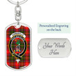 1sttheworld Jewelry - Somerville Modern Clan Tartan Crest Dog Tag with Swivel Keychain A7 | 1sttheworld