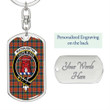 1sttheworld Jewelry - MacNaughton Ancient Clan Tartan Crest Dog Tag with Swivel Keychain A7 | 1sttheworld