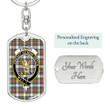 1sttheworld Jewelry - Stewart Dress Ancient Clan Tartan Crest Dog Tag with Swivel Keychain A7 | 1sttheworld