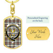 1sttheworld Jewelry - Stewart Dress Ancient Clan Tartan Crest Dog Tag with Swivel Keychain A7 | 1sttheworld