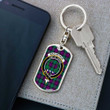 1sttheworld Jewelry - MacArthur Milton Clan Tartan Crest Dog Tag with Swivel Keychain A7 | 1sttheworld