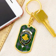 1sttheworld Jewelry - Pringle Clan Tartan Crest Dog Tag with Swivel Keychain A7 | 1sttheworld