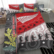 1sttheworld Bedding Set - Australia Indigenous & New Zealand Maori Anzac (Red) Bedding Set