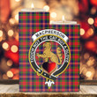 1sttheworld Candle Holder - MacPherson Modern Clan Tartan Crest Tartan Candle Holder A7 | 1sttheworld
