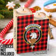 1sttheworld Candle Holder - Cunningham Modern Clan Tartan Crest Tartan Candle Holder A7 | 1sttheworld