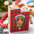 1sttheworld Candle Holder - MacGillivray Modern Clan Tartan Crest Tartan Candle Holder A7 | 1sttheworld