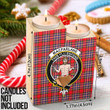 1sttheworld Candle Holder - MacFarlane Modern Clan Tartan Crest Tartan Candle Holder A7 | 1sttheworld