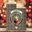 1sttheworld Candle Holder - Stewart Hunting Weathered Clan Tartan Crest Tartan Candle Holder A7 | 1sttheworld