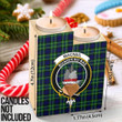 1sttheworld Candle Holder - MacNeil of Colonsay Modern Clan Tartan Crest Tartan Candle Holder A7 | 1sttheworld