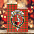 1sttheworld Candle Holder - MacQuarrie Modern Clan Tartan Crest Tartan Candle Holder A7 | 1sttheworld