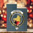 1sttheworld Candle Holder - CampArgyll Ancient Clan Tartan Crest Tartan Candle Holder A7 | 1sttheworld