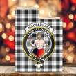 1sttheworld Candle Holder - MacFarlane Black White Clan Tartan Crest Tartan Candle Holder A7 | 1sttheworld