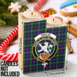 1sttheworld Candle Holder - Inglis Modern Clan Tartan Crest Tartan Candle Holder A7 | 1sttheworld