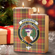 1sttheworld Candle Holder - Buchanan Old Set Weathered Clan Tartan Crest Tartan Candle Holder A7 | 1sttheworld
