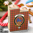 1sttheworld Candle Holder - Bruce Modern Clan Tartan Crest Tartan Candle Holder A7 | 1sttheworld