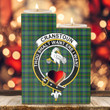 1sttheworld Candle Holder - Cranstoun Clan Tartan Crest Tartan Candle Holder A7 | 1sttheworld
