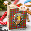 1sttheworld Candle Holder - Forrester Clan Tartan Crest Tartan Candle Holder A7 | 1sttheworld
