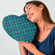 1sttheworld Pillow - Flower Of Scotland Tartan Heart Shaped Pillow A7 | 1sttheworld