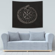 1sttheworld Tapestry - Viking Vegvisir with Ouroboros and Runes Tapestry A7