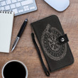 1sttheworld Wallet Phone Case - Viking Vegvisir with Ouroboros and Runes Wallet Phone Case A7