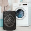 1sttheworld Laundry Hamper - Viking Vegvisir with Ouroboros and Runes Laundry Hamper A7
