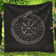1sttheworld Quilt - Viking Vegvisir with Ouroboros and Runes Quilt A7