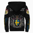 (Custom) 1sttheworld - Sweden Flag and Map Sherpa Hoodies style Viking Geri & Freki A35