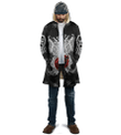 1sttheworld Cloak - 3D All Over Printed Son Of Vikings Silver Mj�lnir - Hooded Coat A7