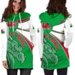 1sttheworld Wales Hoodie Dress, Wales Round Dragon Red A10
