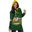 1sttheworld Australia Women's Hoodie Dress, Australia Coat Of Arms Green A10
