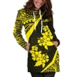 Hawaii Polynesian Women's Hoodie Dress Hibiscus Yellow TH5