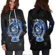 Celtic Wicca Women's Hoodie Dress - Wiccan Mystical Mudra Hands With Pentacle - BN23